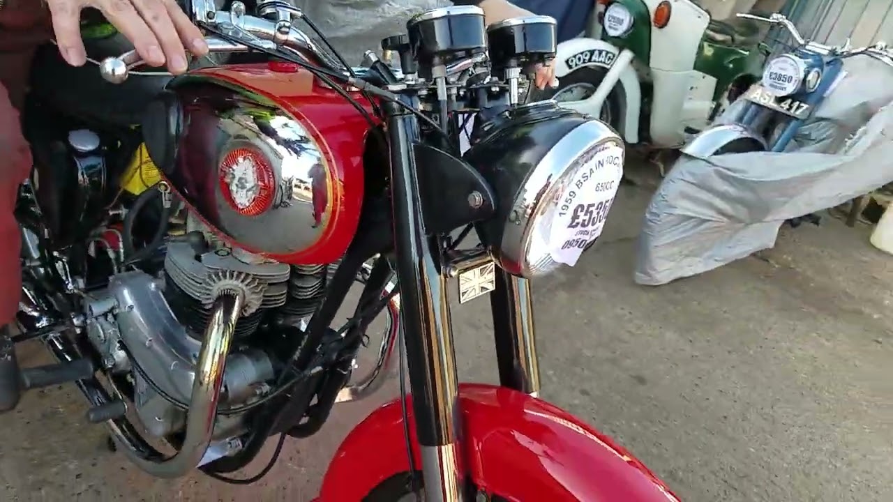 1959 BSA in Rocket Trim 650cc at Andy Tiernans #09502BSA
