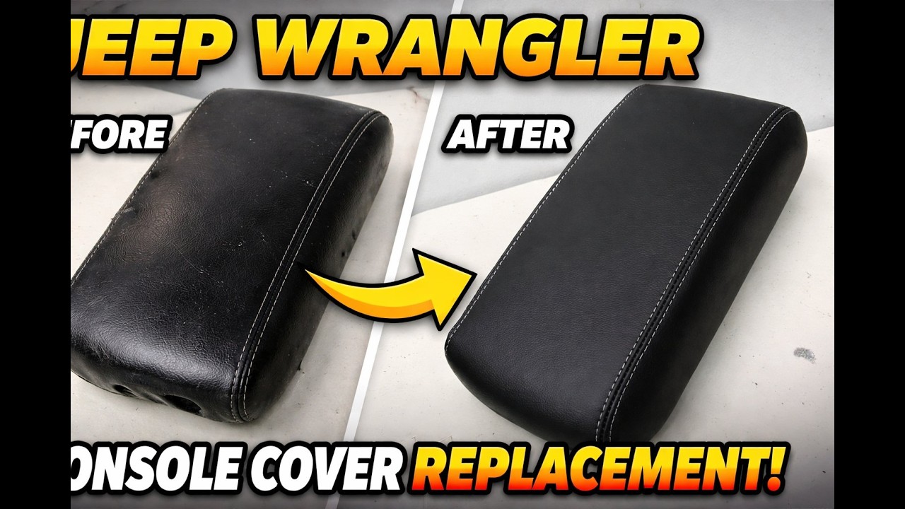 How to Replace Jeep Wrangler Center Console Cover (2011–2022) | Leather Armrest Reupholstery