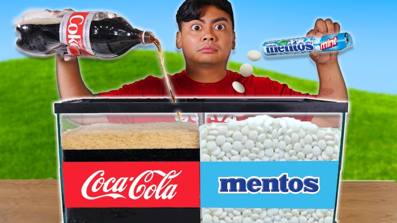 Experiment: Diet Coke and Mentos Aquarium