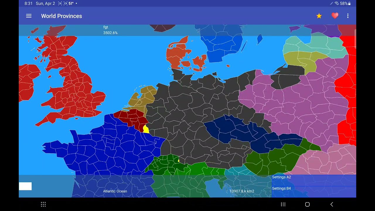WW2 Map 1939 World Provinces