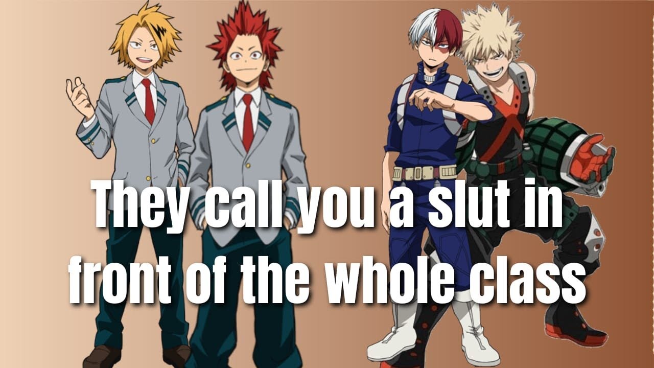They insult you in front of the class - mha x Listener