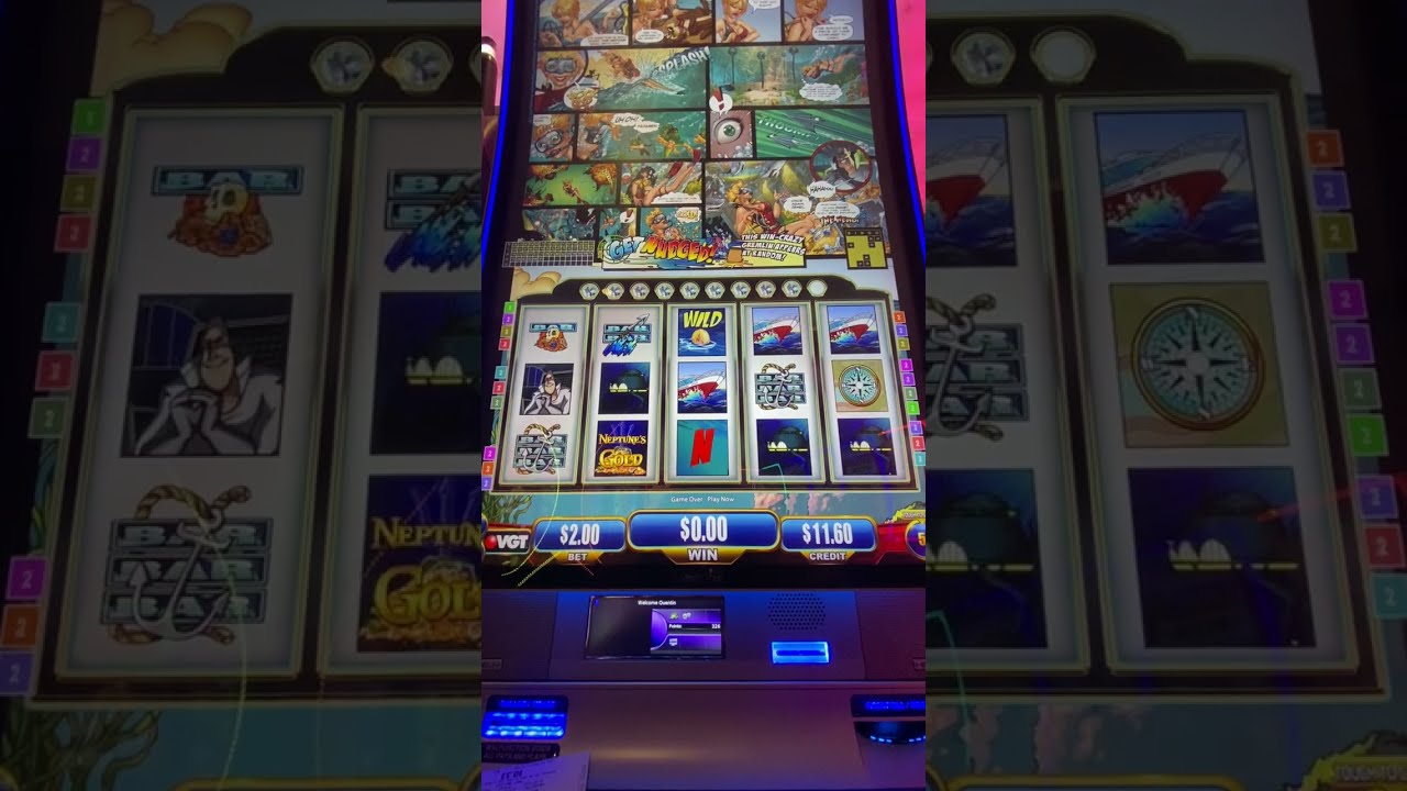 Hunt for Neptune's Gold did us wrong. No bonus, no red spins, no diamond. #win or lose #Osage Casino