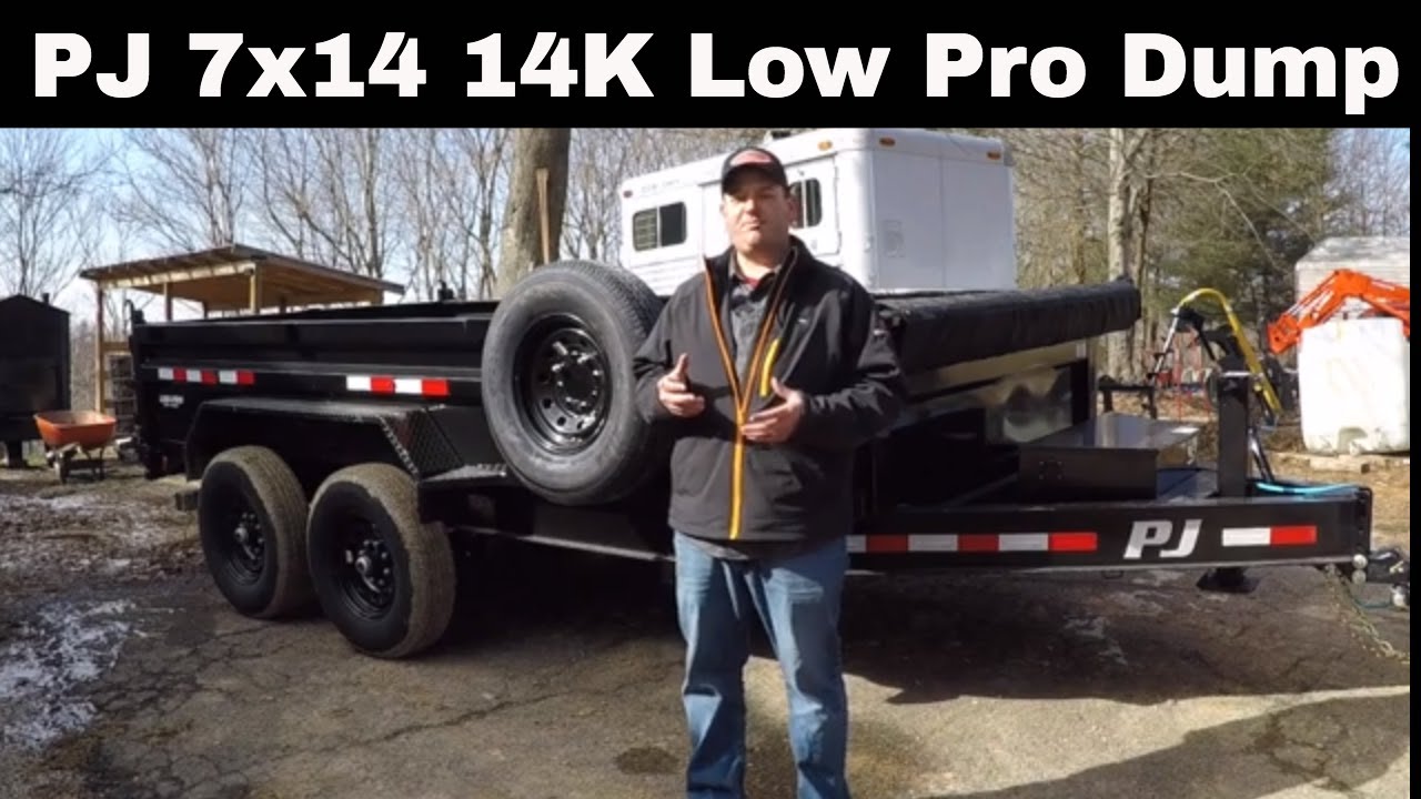 PJ 7x14 14K Low Pro Dump Trailer Complete Walk Around #169