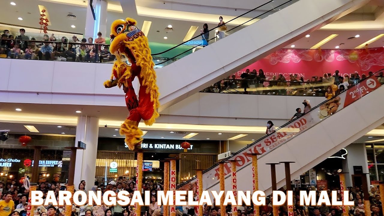 Walk and find Lion Dance called Barongsai at Mall Living World Alam Sutera❗ Tangerang - Banten