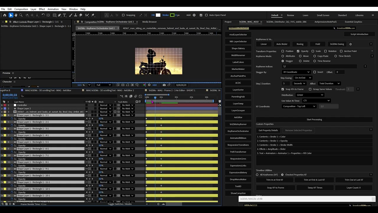 NEW After Effects Script - Keyframe Orchestrator - how to animate 165 layers EASILY