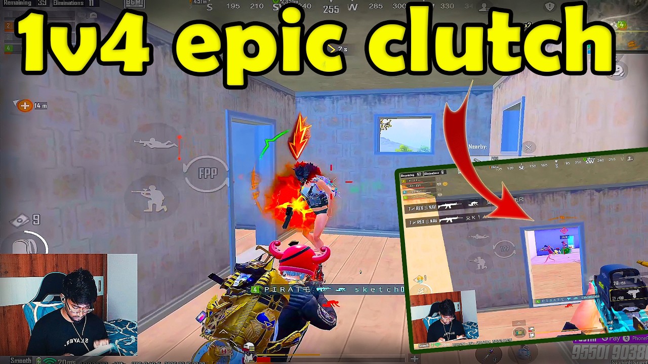 Unbelievable clutche moments 🥶 super squad wipe in apparts 🔥#bgmi