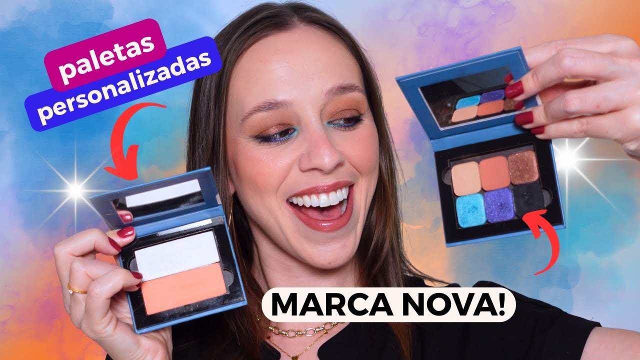 Usei uma marca nova e criei essa maquiagem colorida CHIQUE! 💙💜 (Statera Labs + outras)
