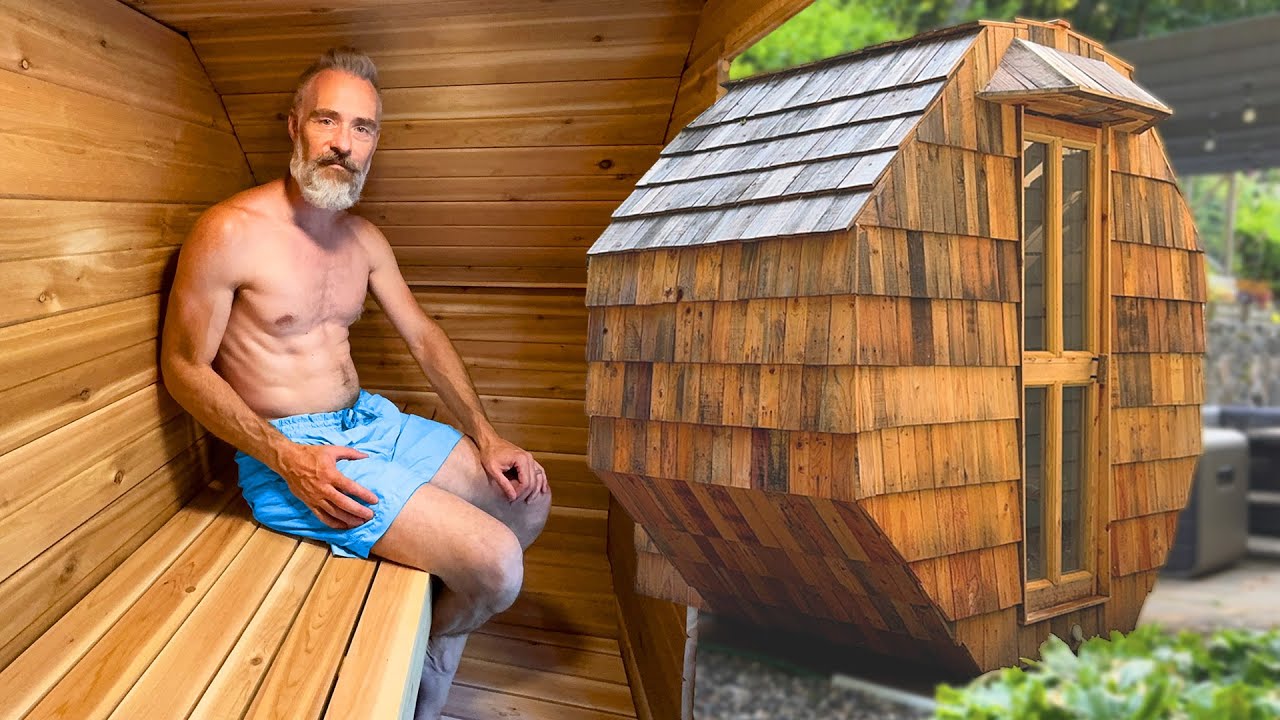 Building my Dream DIY Wood-Heated Sauna with Repurposed Materials