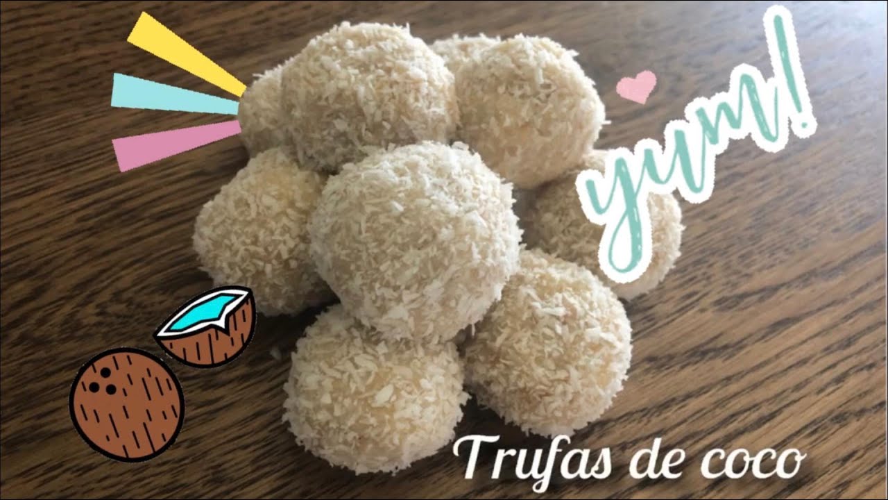 🥥🥥 Receta fácil y rápida de TRUFAS DE COCO y galleta 🍪🥥BOLITAS DE COCO