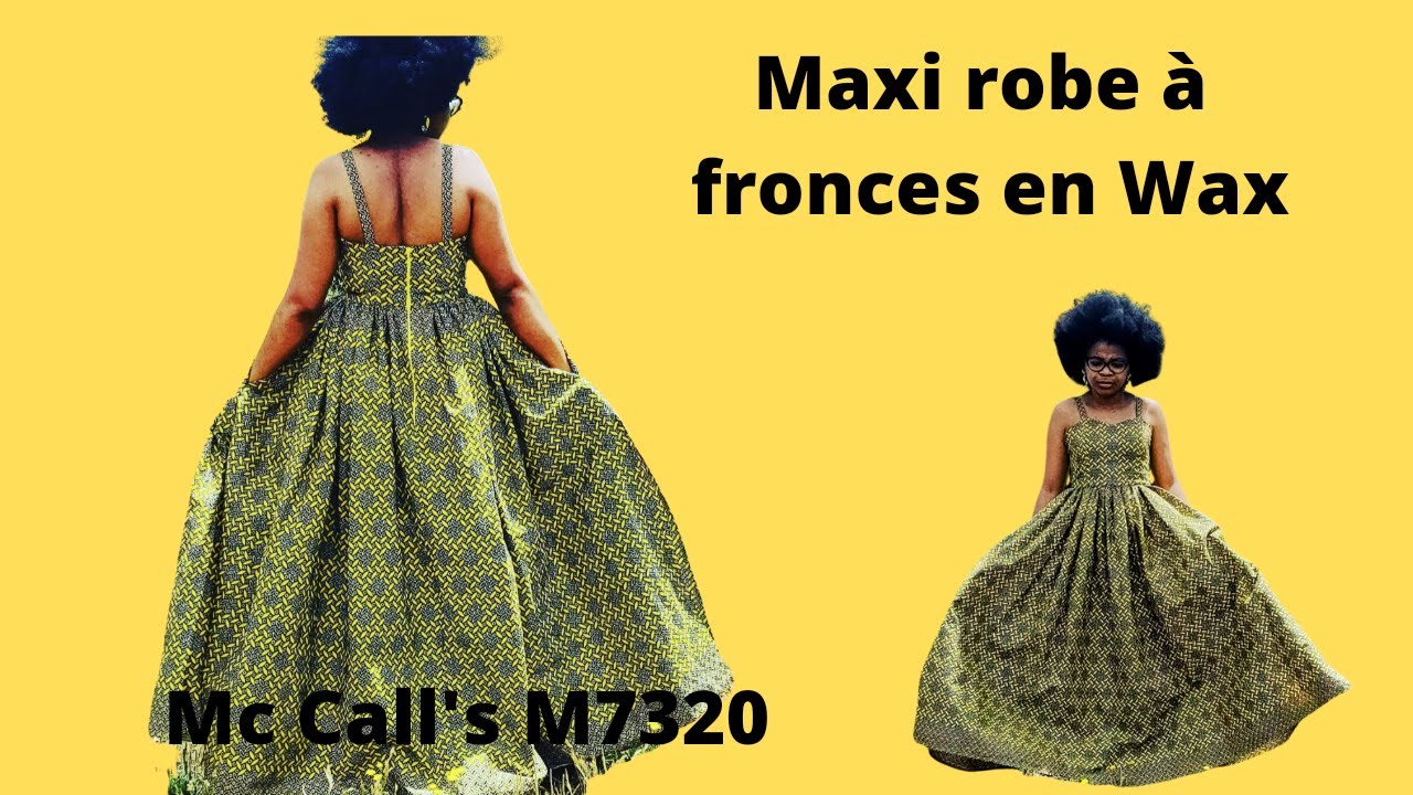 DIY TUTO COUTURE / comment coudre une robe longue à fronces en wax