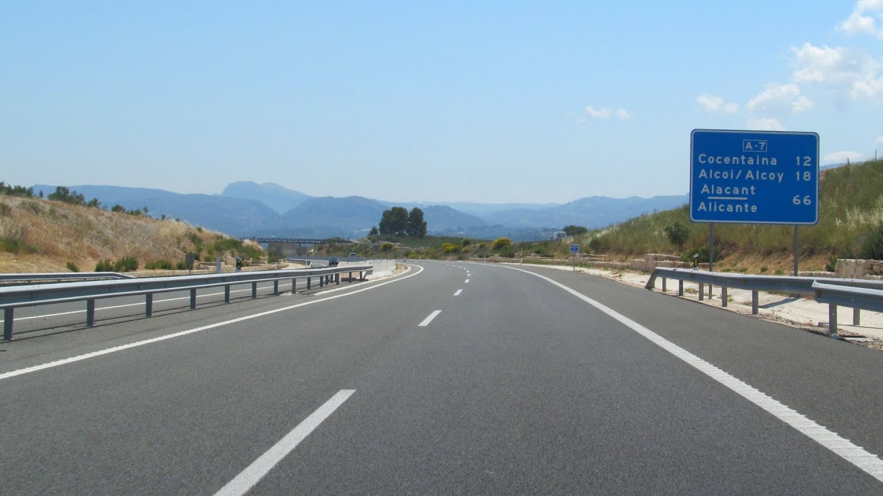 Spain: A-7 Albaida - Alcoi - Ibi (Alicante province)