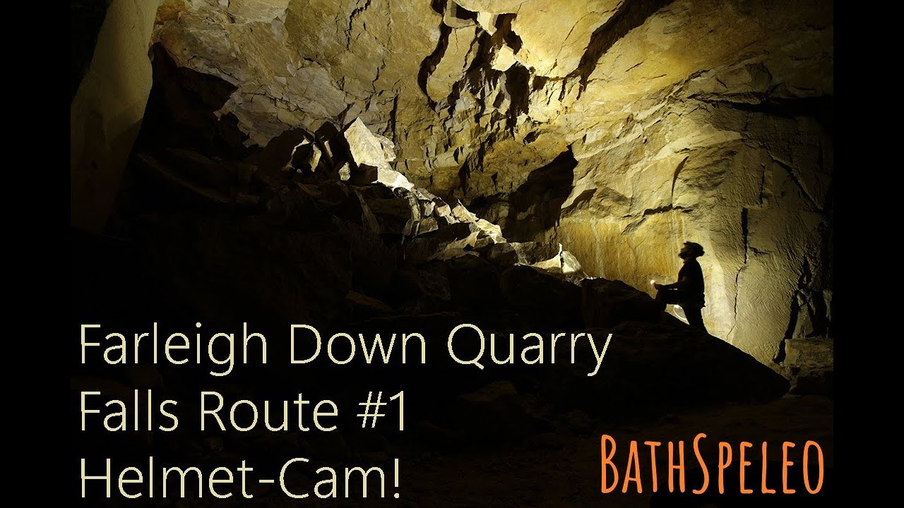 BathSpeleo - Farleigh Down Quarry, Falls Route #1 - Helmet-Cam!