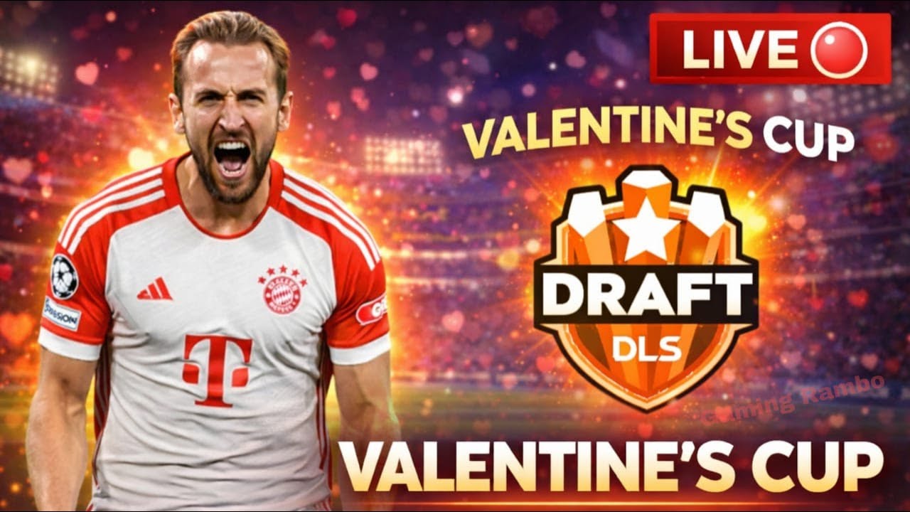 🟢 DLS 26 LIVE 🔥| Valentine’s Cup In Dls 26 ❤️