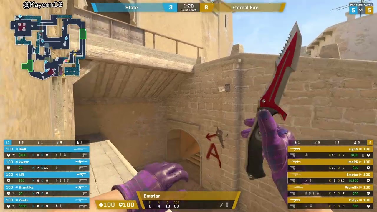 EMSTAR MIRAGE Demo (18-20) POV | Eternal Fire vs STATE | A1 Gaming League Season 11