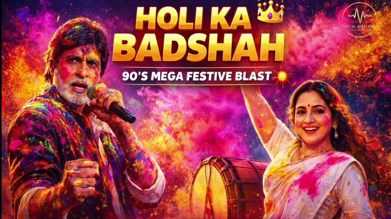 Holi Ka Badshah (90&rsquo;s Style) 🔥 | Powerful Bollywood Holi Song 2026 | Amitabh Vibe | Sudesh Style