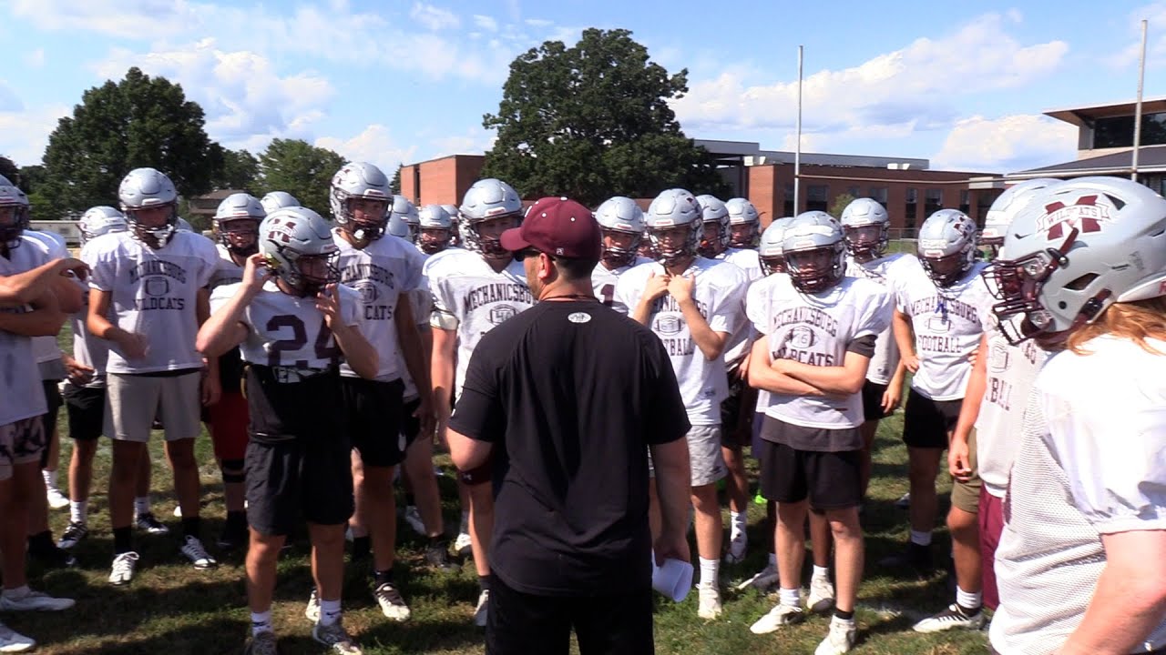 Scenes from Mechanicsburg Area high school football practice, August 11, 2022