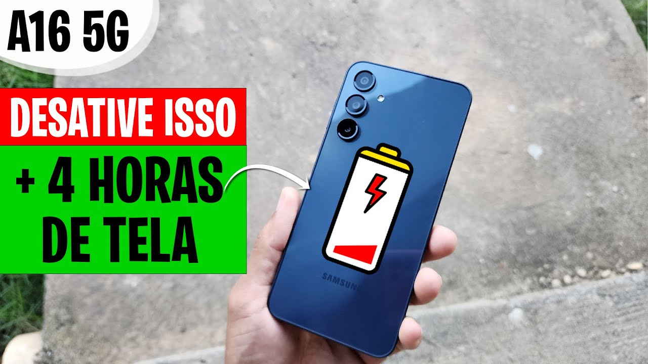 Desative o VILÂO da BATERIA do Galaxy A16 5G - Antes que seja tarde