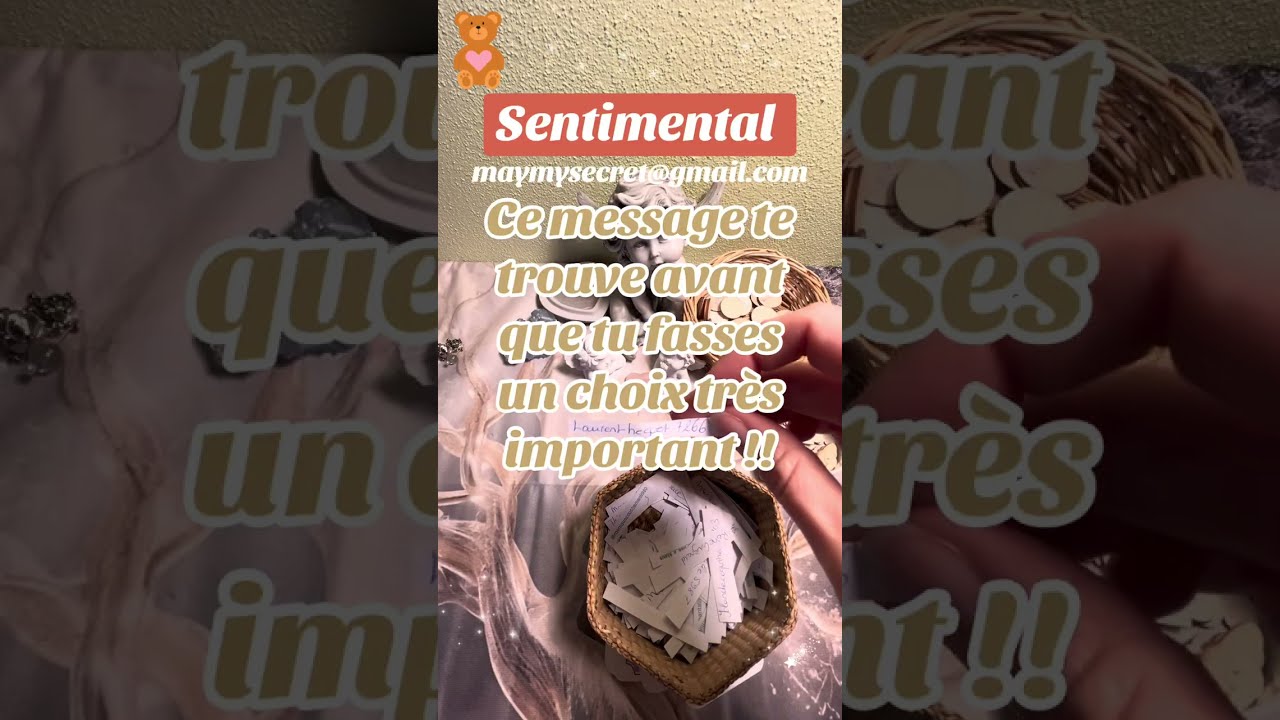 Ce message te trouve avant que tu fasses un choix très important !! 🌟❤️