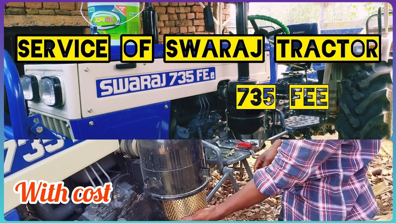 Swaraj735FEe tractor servicing||घर में हि किया स्वराज ट्रैक्टर की सर्विसिंग @VinodsReview