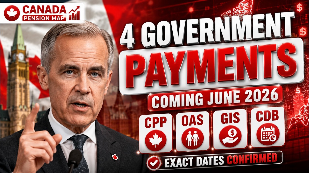 🔴 4 Government Payments Coming June 2026 &mdash; CPP, OAS, GIS & CDB Exact Dates Confirmed