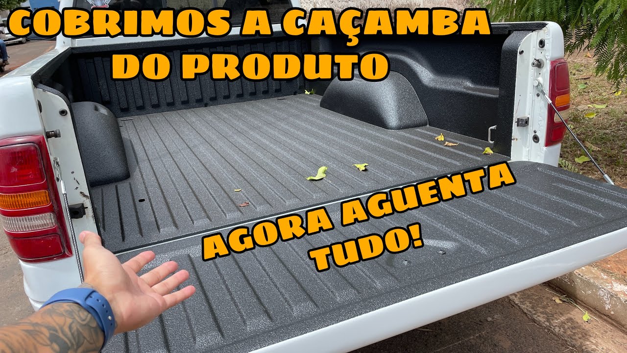APLICAMOS O RECOBRIMENTO DE POLIURETANO NA CAÇAMBA DA CAMIONETE