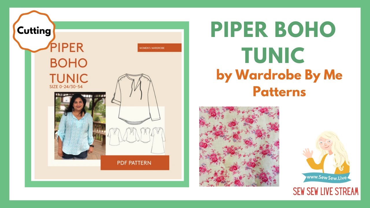 Piper Boho Tunic by Wardrobe By Me Patterns Cutting Out!