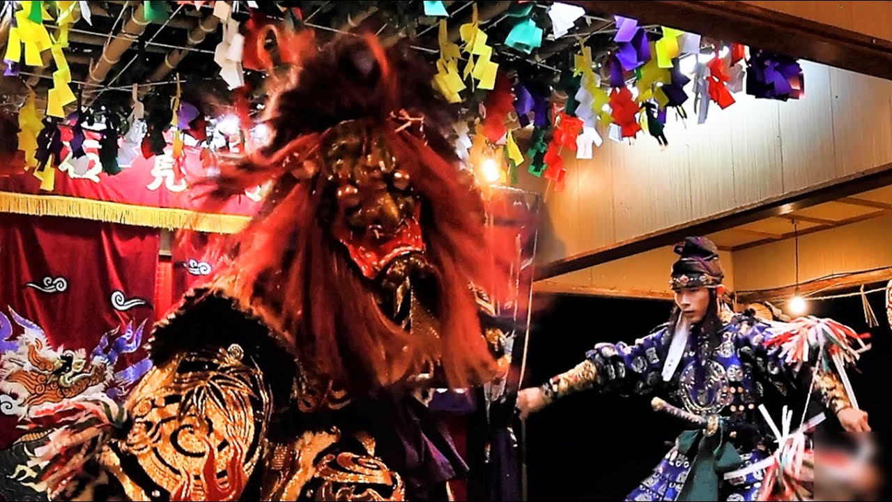 【石見神楽　頼政】 #佐野神楽社中 2024.11.1～2 ⛩️都野津大年神社秋季例大祭