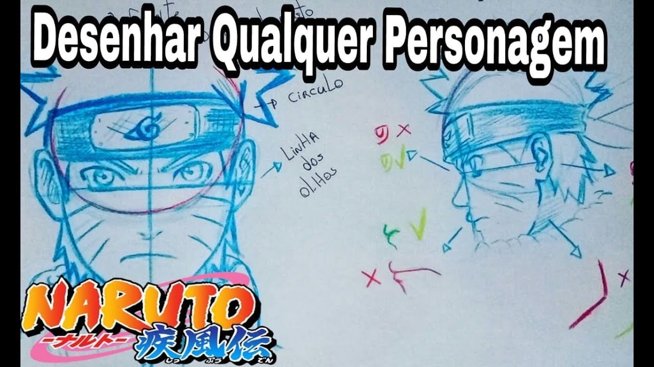 COMO DESENHAR QUALQUER PERSONAGEM DE NARUTO
