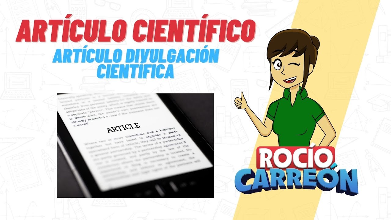 ART&Iacute;CULO CIENT&Iacute;FICO Y ART&Iacute;CULO DE DIVULGACI&Oacute;N CIENT&Iacute;FICA