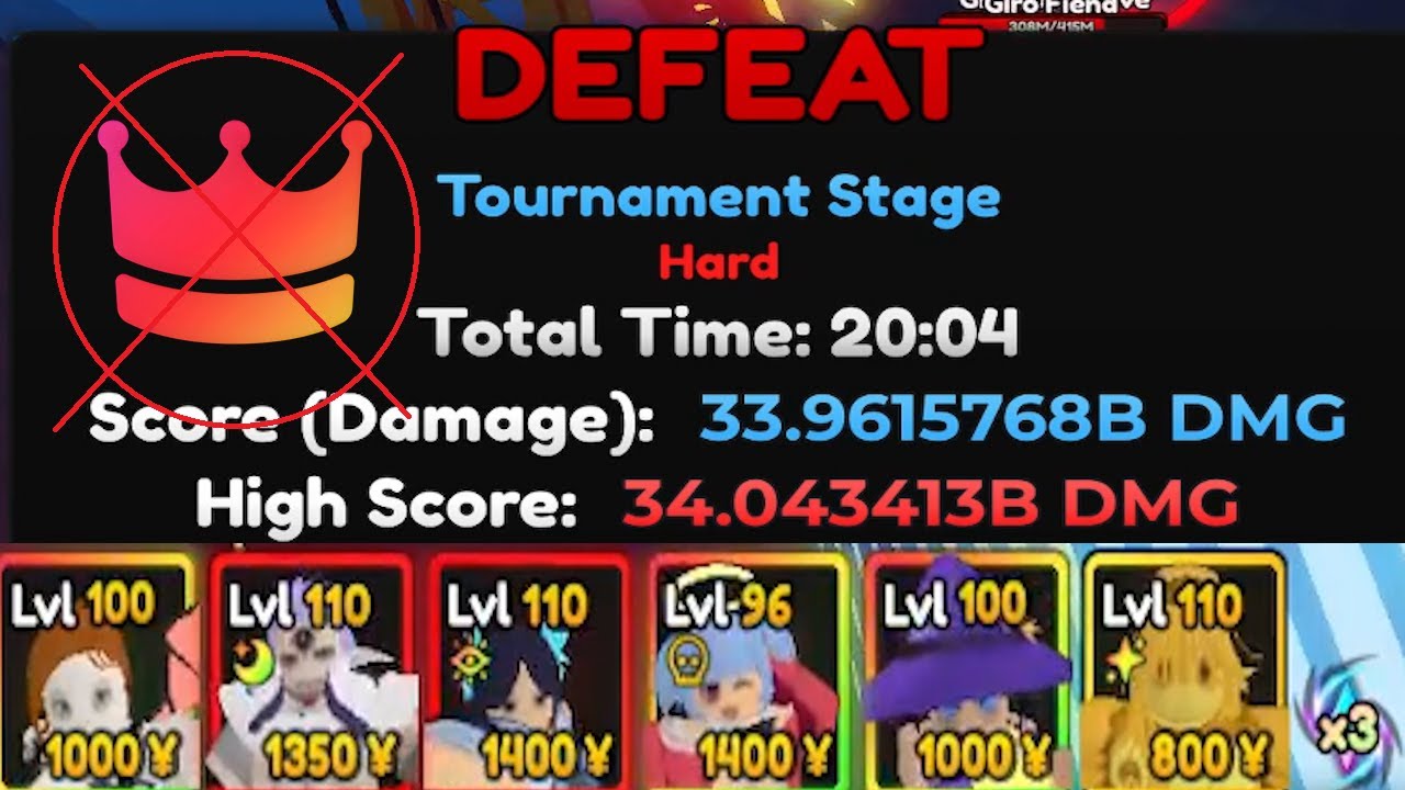 34B+ DMG NO UNIQUE TOURNAMENT #135 - Anime Adventures