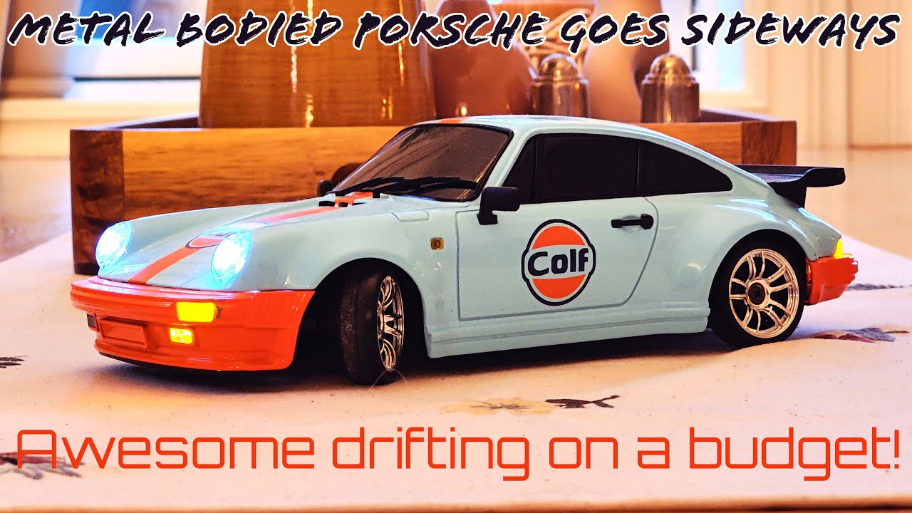 This 60 Dollar metal Porsche RC drifts like crazy! LDRC 1898 RTR unbox and run!