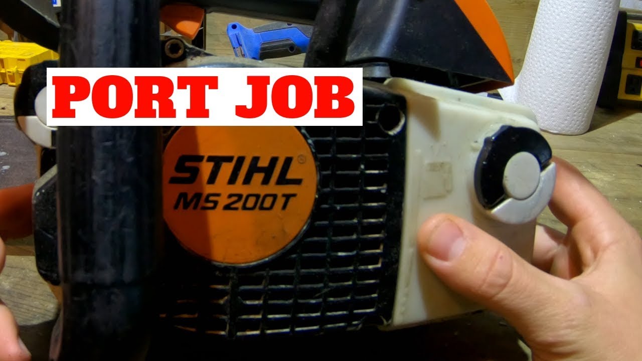 STIHL MS 200T ПОРТ И ГЛУШИТЕЛЬ МОД!!!