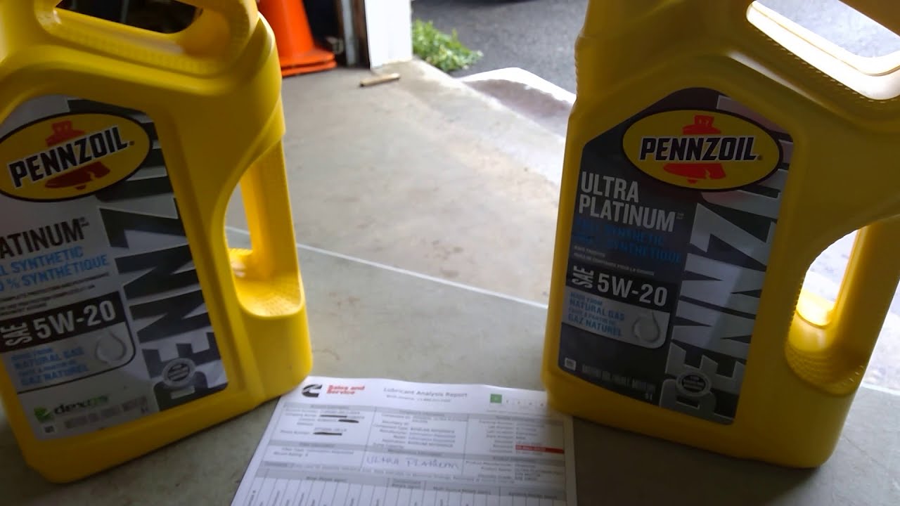 Pennzoil Ultra Platinum vs Platinum 5W-20 Oil Analysis
