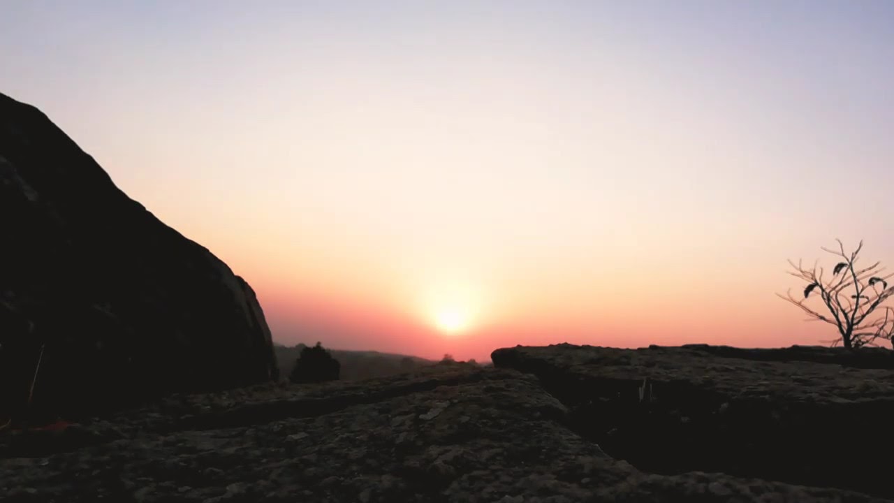 Beautiful sunset viewed from Mayur Pahar-Purulia