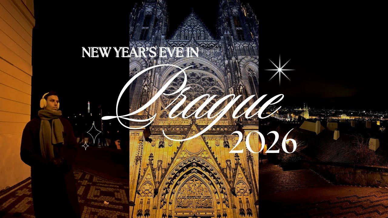 New Year in Prague | 2026 🥂 Snowfall ❄️ Fireworks 🎆