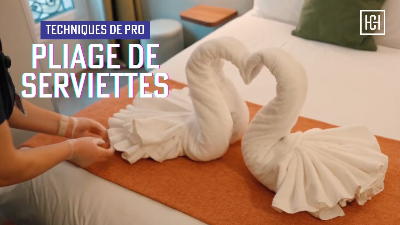 Techniques de PRO : Pliez vos SERVIETTES comme à l'hôtel 🦢 HAPPYCULTURE