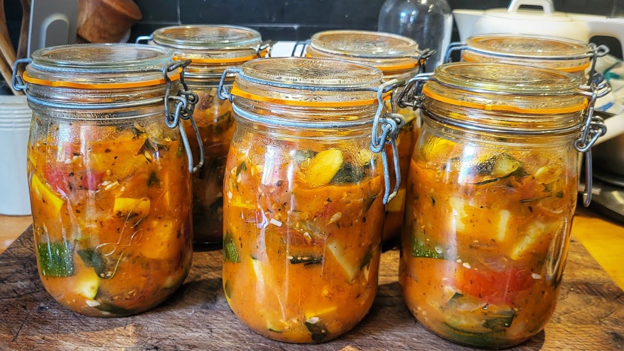TROP DE COURGETTES ???  COURGETTES À LA PROVENÇALE en CONSERVES