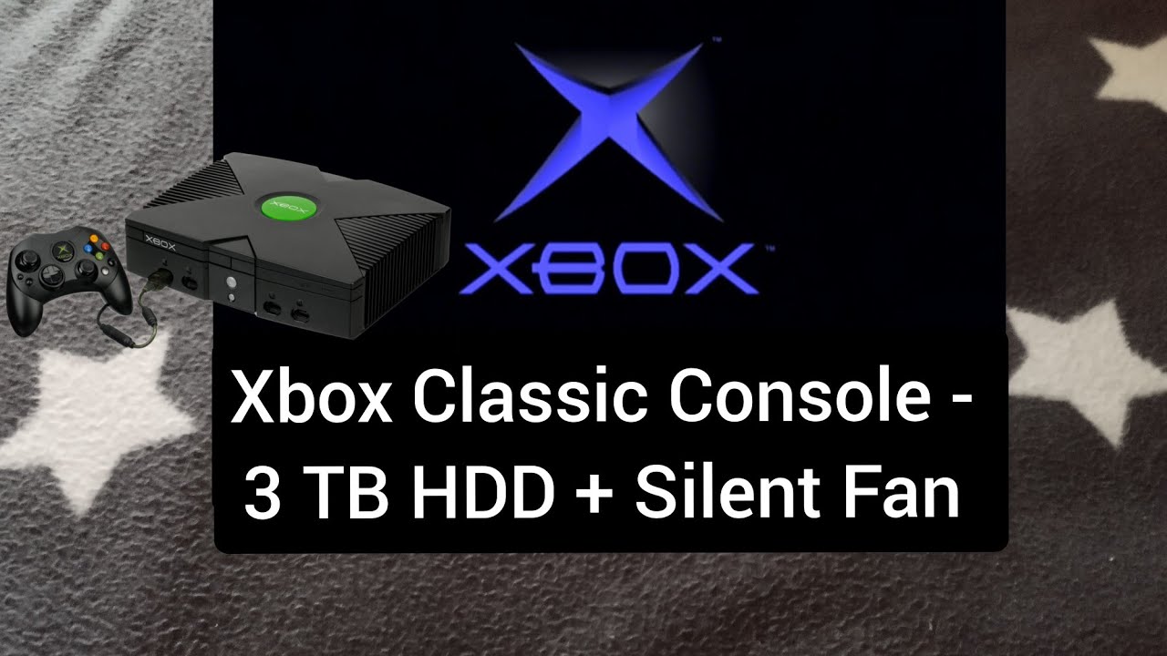 Xbox Classic Console - 3 TB HDD + Silent Fan - Fully Modded