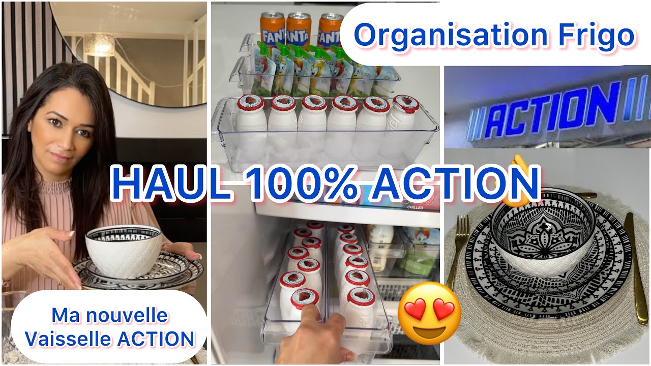 HAUL ACTION - Organisation Frigo 🥳 Nouveau service ACTION #haul #action #deco #decoration