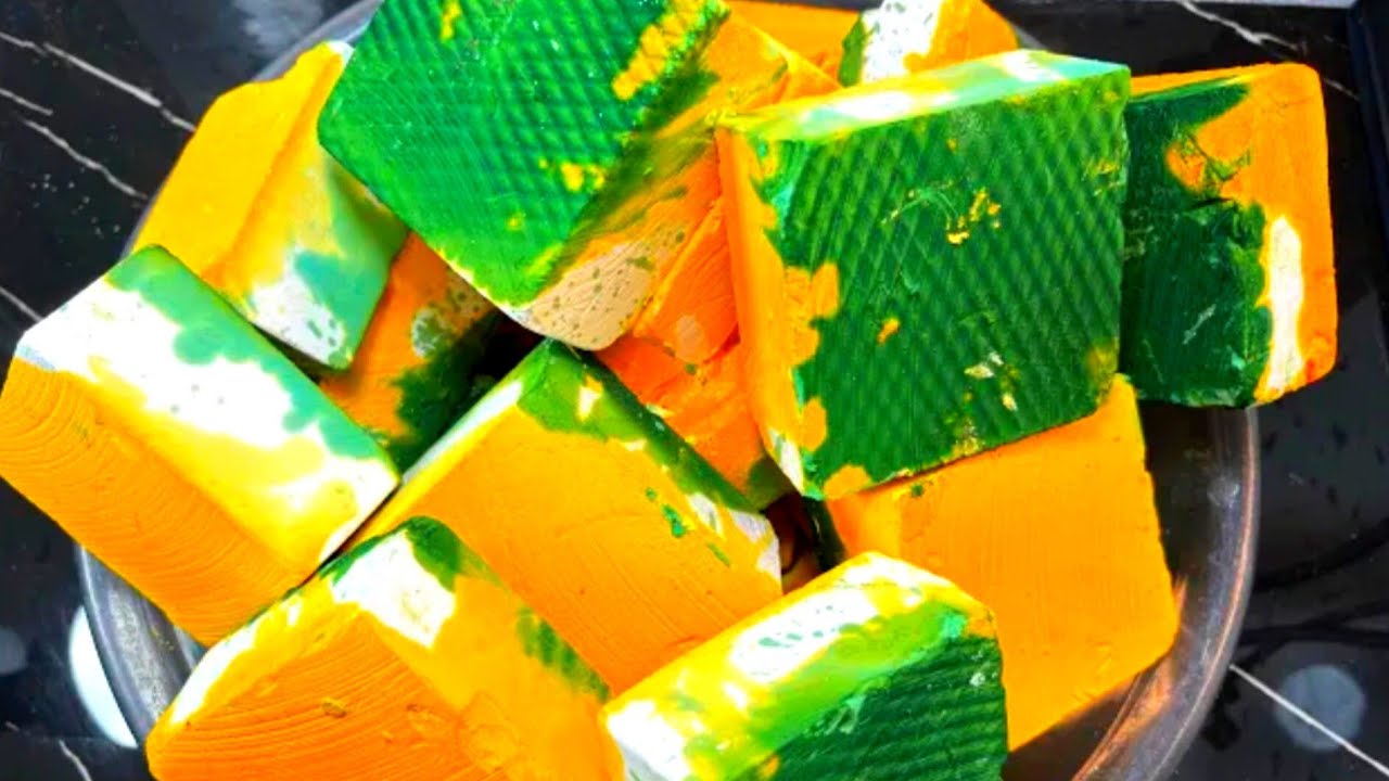 💛Soft Dyed GymChalk Blocks | Crunchy | ASMR | Satisfying by@ASMRgymchalkIndonesia💚