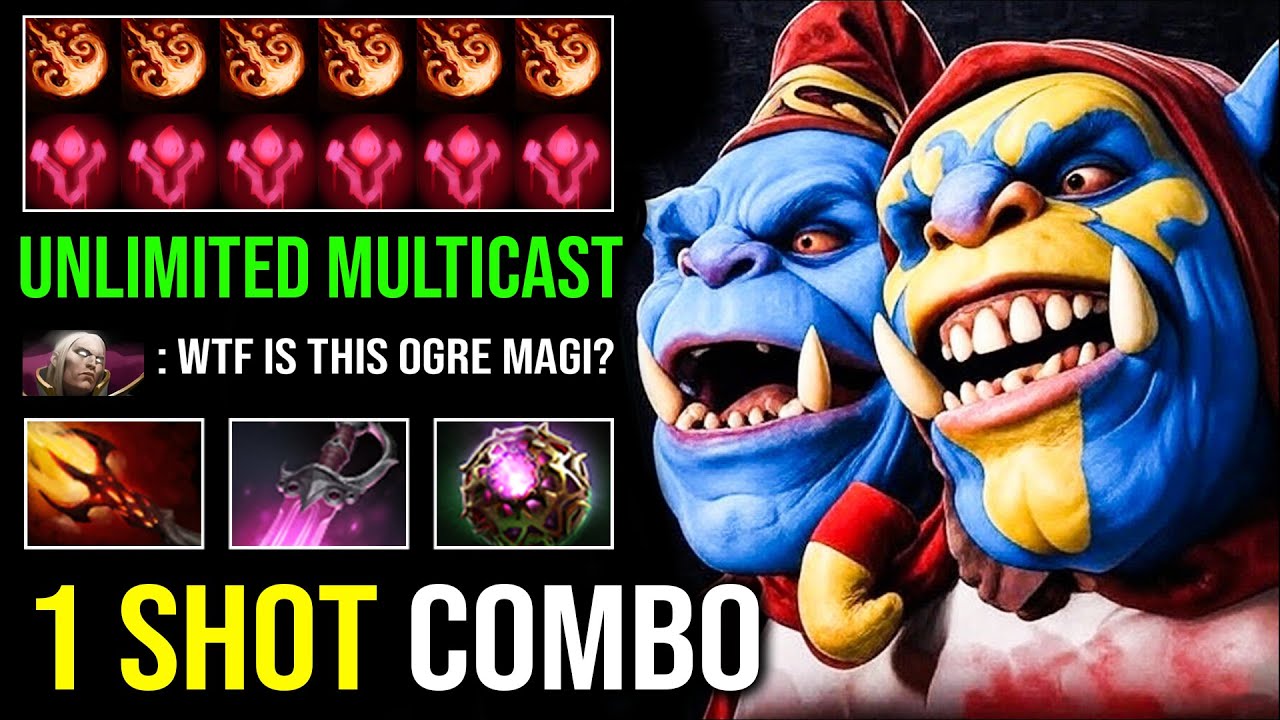 WTF Unlimited Multicast 1 Shot Fireblast Khanda OC Endless Skill Spam 5800 HP Ogre Magi Dota 2