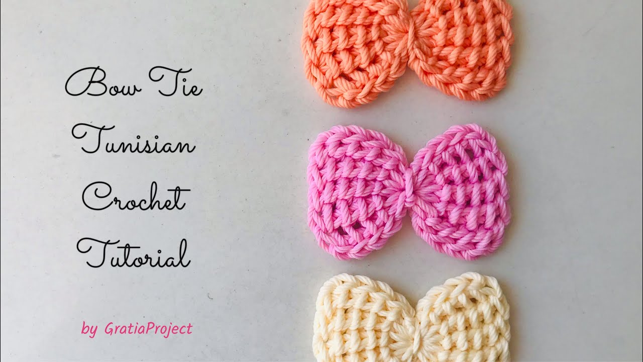 Bow Tie Tunisian Crochet Tutorial