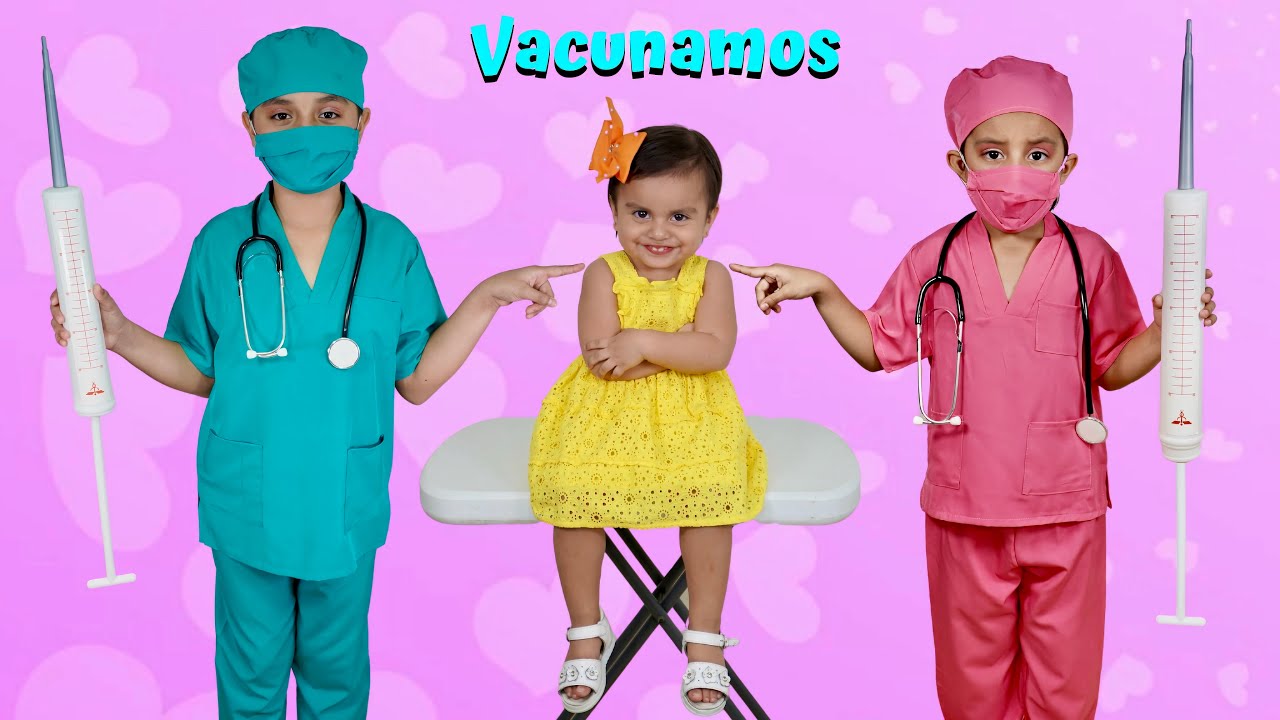 VACUNAMOS A NUESTRA HERMANITA POR COMER MUCHO CHOCOLATE | Las Leoncitas Kids
