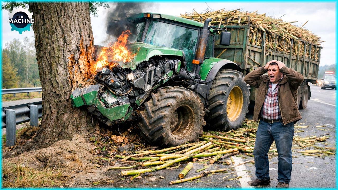 Dangerous Transport Agricultural Machinery & Sugarcane Transportation | Heavy Machinery