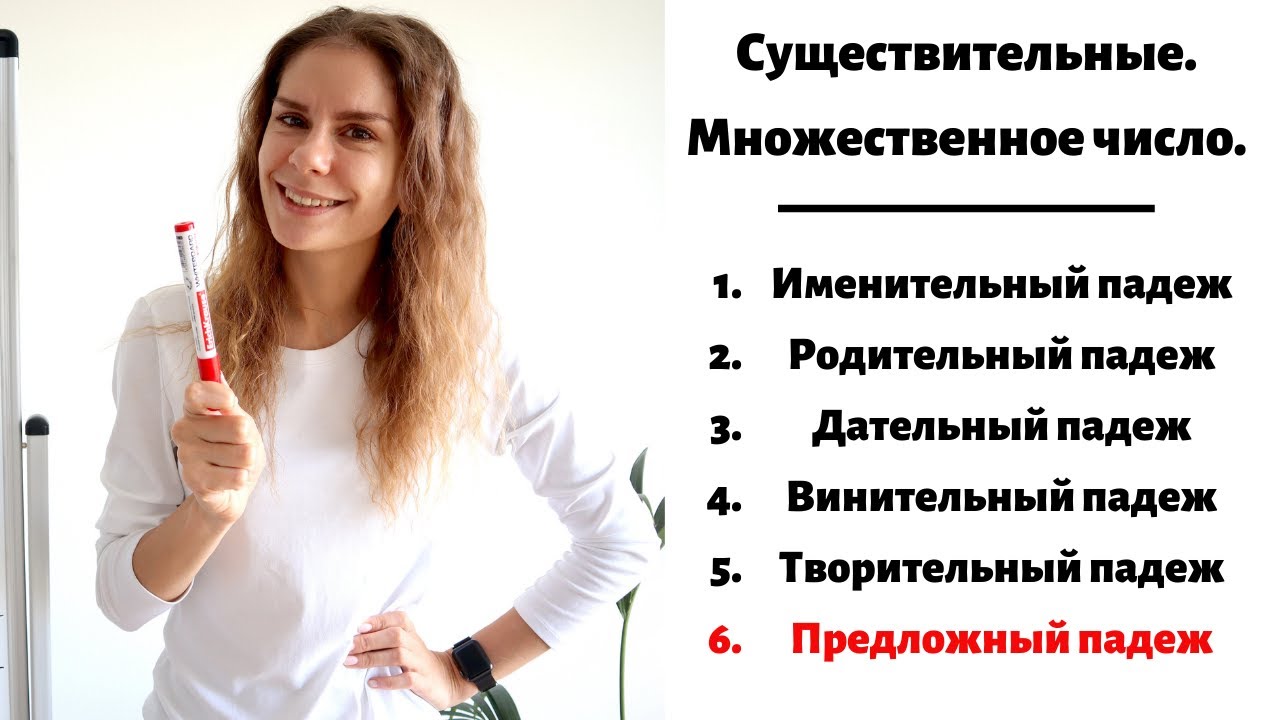 Предложный падеж. Множественное число || Существительные. Падежи