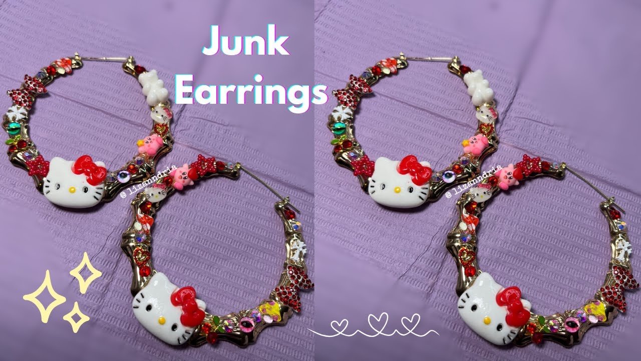 ♡ DIY Hello Kitty Junk Earrings | Would You Buy These?