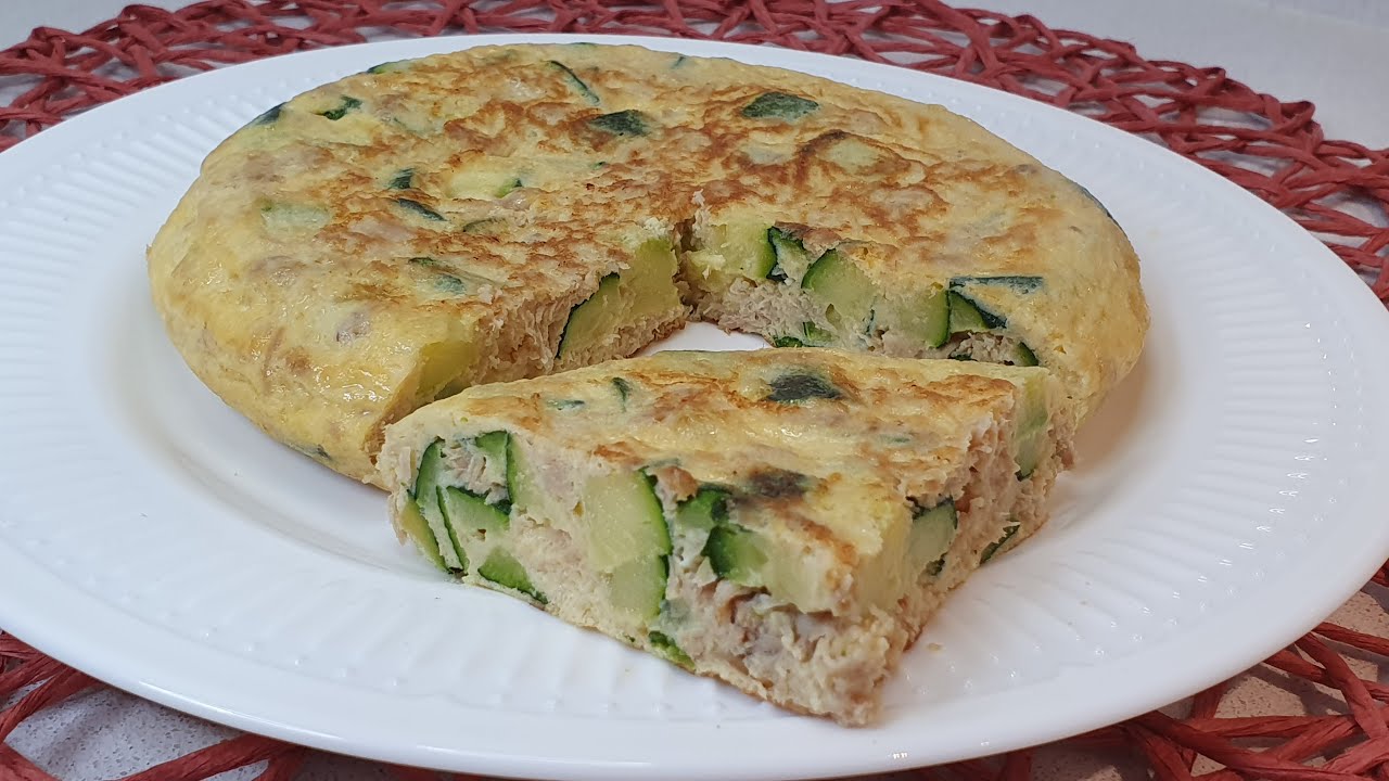 ✅TORTILLA DE ATÚN Y CALABACÍN. Fácil y nutritiva! #nuberosaylila