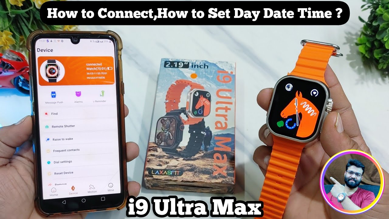 how to connect i9 ultra max smartwatch with mobile phone