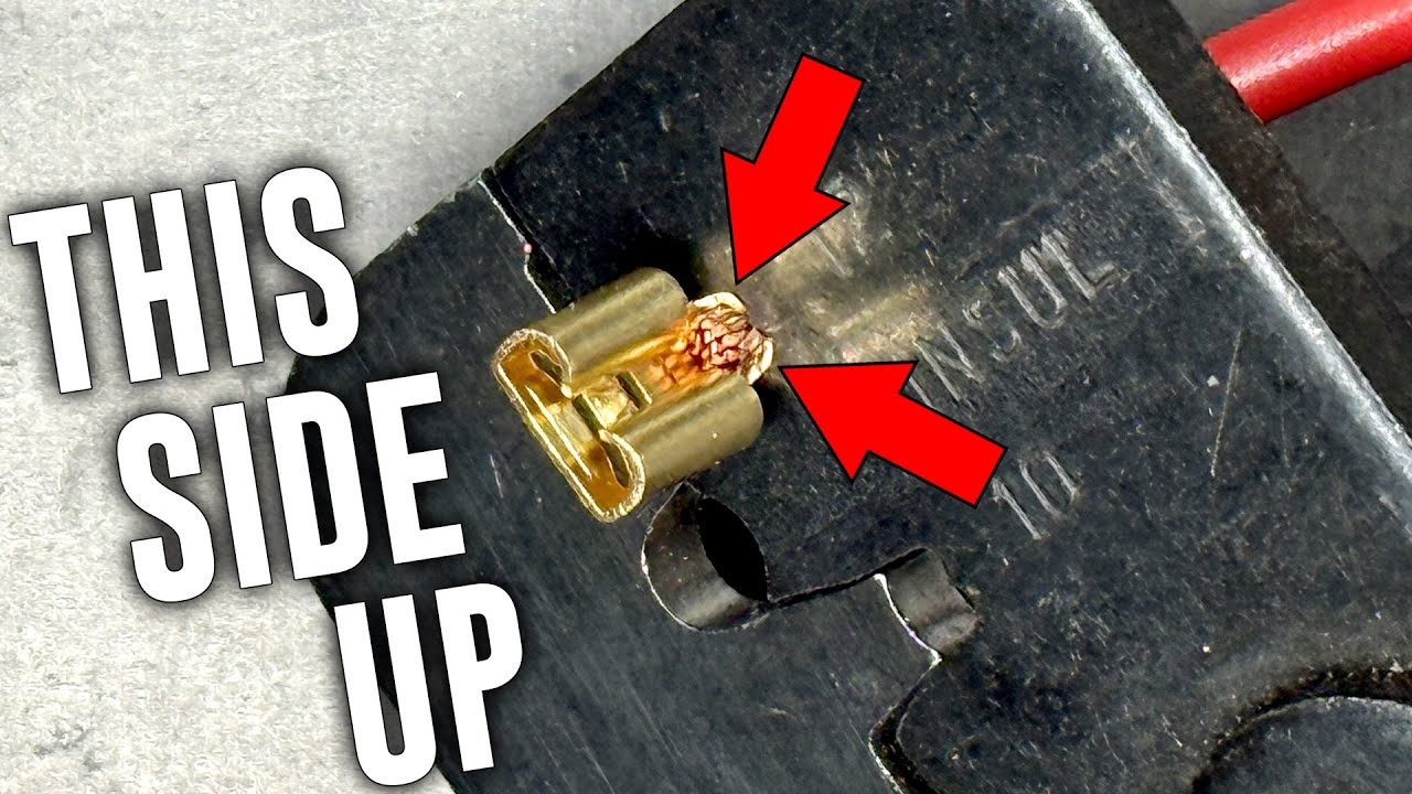 How to Crimp Open Barrel Terminals (Step by Step, Close Up)