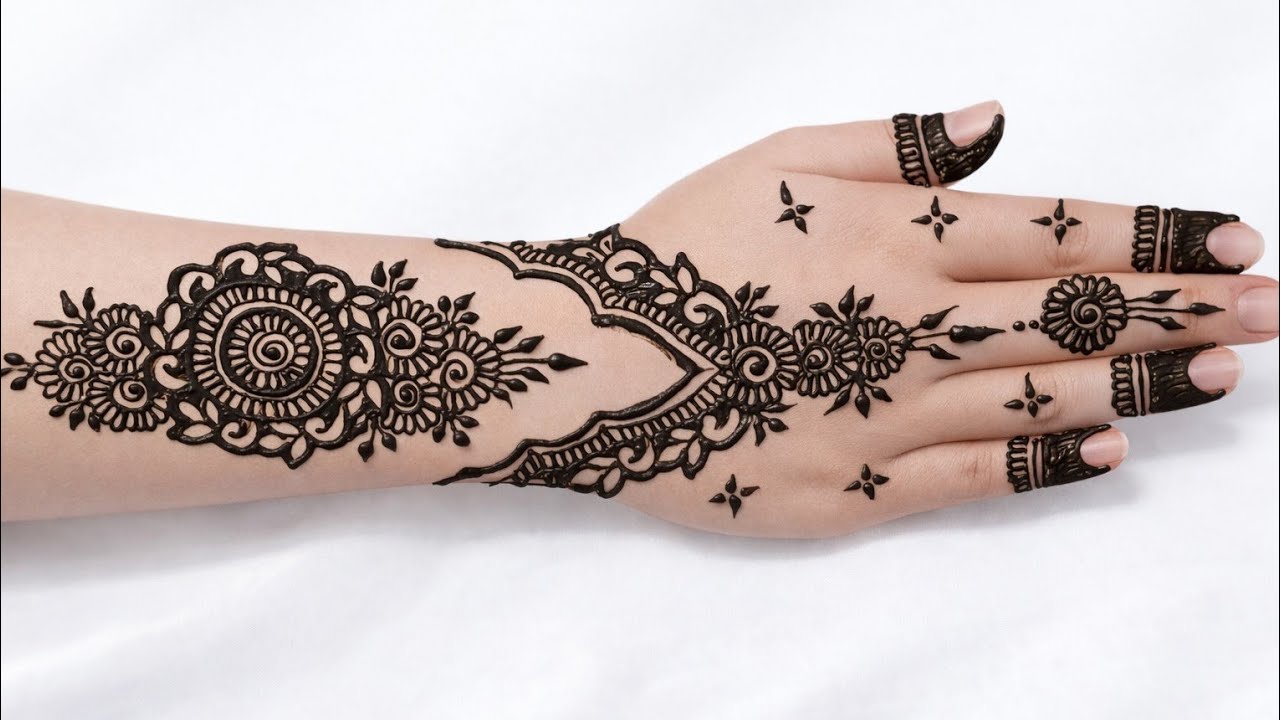 New stylish mehndi design back hand | Arabic mehndi designs | mehndi ka design | mehndi design